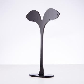 Schmuckständer aus schwarzem Kunststoff, Höhe 132 mm, Breite 80 mm, Tiefe 30 mm
