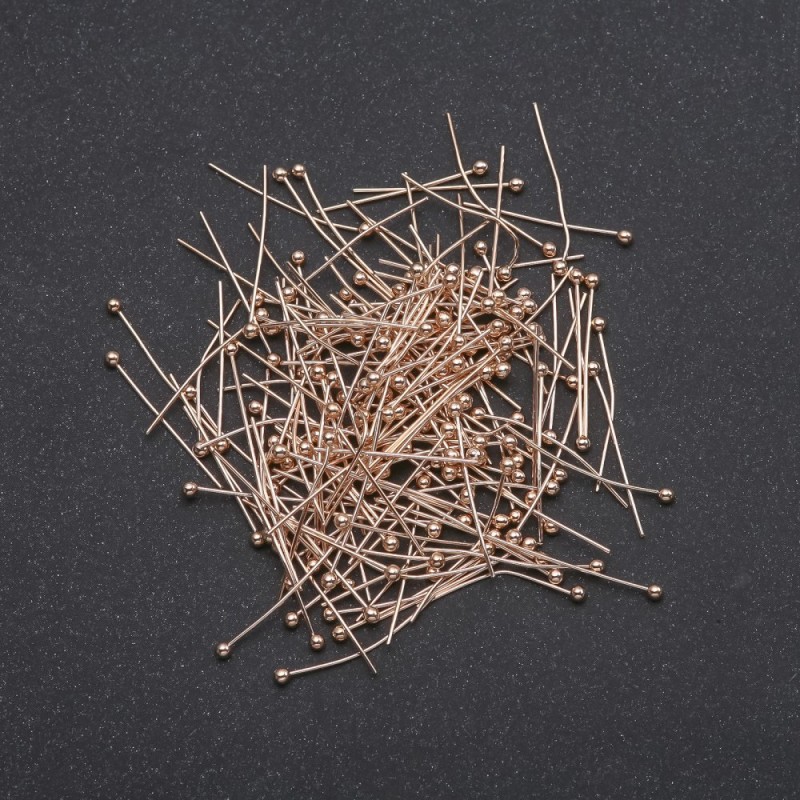Kugelkopf-Stift aus Gelbmetall, Länge 20 mm, 500 g, 10 000 Stück