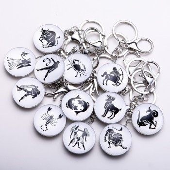 Schlüsselanhänger Sternzeichen, Durchmesser 3,5 cm, Länge 9 cm, Verpackung 12 Stück