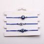 Verstellbare Kordelarmbänder „Auge“ Packung 3 Stück