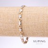 Xuping-Armband mit fantasievollem Geflecht, Dicke 6 mm, Länge 19 cm, Rhodiumbeschichtung, 18-karätige Vergoldung