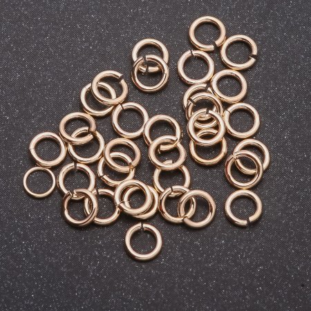 Verbindungsring, Durchmesser 5 mm, Farbe Hellgold, Verpackung 2 g