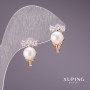 Xuping Ohrringe mit Mallorca-Perlen, 16 × 10 mm, 18-Karat-Vergoldung