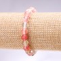 Armband aus Chalzedon, glatte Kugeln, Durchmesser 8 mm, Länge 18 cm
