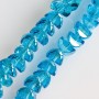 Kristallperlen im Swarovski-Stil, himmelblau, Durchmesser 6×4 mm, Schnur 50 cm