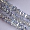 Kristallperlen im Swarovski-Stil, transparent farblos, Durchmesser 6 × 4 mm, auf einer Schnur, Länge 50 cm