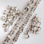 Kristallperlen im Stil von Swarovski, silbergrau mit Beschichtung, Durchmesser 2,5×4 mm, auf einer Schnur 48 cm lang