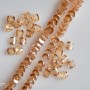 Kristallperlen im Swarovski-Stil, Champagnerfarbe, Durchmesser 2,5×4 mm, Fadenlänge 48 cm