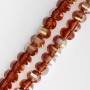 Braune Kristallperlen im Swarovski-Stil, mit Beschichtung, facettierte Kugel, Durchmesser 5x4 mm, Fadenlänge 48 cm