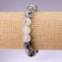 Armband aus Haarquarz «Haarquarz» – glatte Kugel, Durchmesser 10 mm, Länge 18 cm, auf elastischem Band