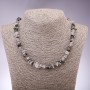 Kette aus Haarquarz, Durchmesser 7 mm, Länge 45 cm