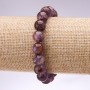 Armband aus natürlichem Ametrin, glatte Kugel, Durchmesser 10 mm
