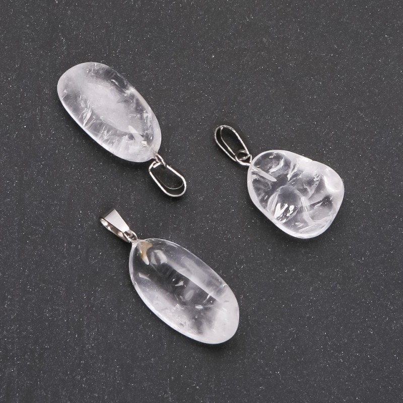 Anhänger aus Bergkristall, facettiert, assortiert in Größen 19 × 24 mm (±)