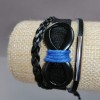 Kinderarmband „Unendlichkeit“ schwarz mit Kordelzug
