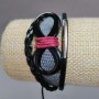 Kinderarmband „Unendlichkeit“ grau mit Kordelverschluss