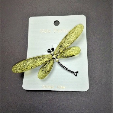 Sonderangebot! Brosche „Schmetterling“ mit Kristallen 70×30 mm graues Metall