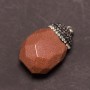 Anhänger „Eichel“ aus Aventurin „Goldener Sand“ (synthetisch) 24×36×40±mm