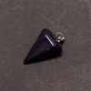 Pendelanhänger aus Aventurin 'blauer Sand' Nacht von Kairo 14×22×30 mm ±