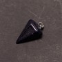 Pendelanhänger aus Aventurin 'blauer Sand' Nacht von Kairo 14×22×30 mm ±