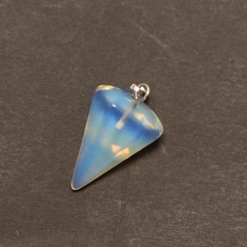 Anhänger 'Pendel' aus Mondstein (synthetisch) 14×22×30±mm
