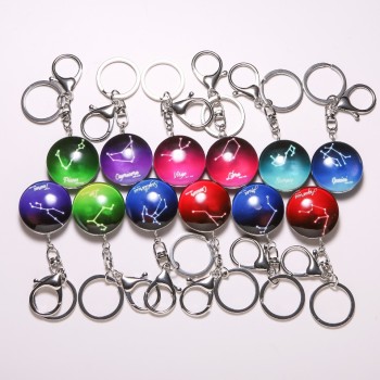 Leuchtende Sternzeichen-Schlüsselanhänger, 12-teiliges Set, Preis pro Packung, Länge ca. 10 cm