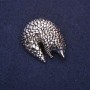 Brosche Pangolin 38×28 mm silberfarbenes Metall