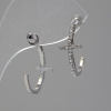 Ohrstecker in Kreuz-Design mit Strasssteinen, Silberoptik, 35 × 12 mm