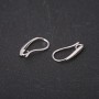 Glatte Ohrhaken 16 × 1,5 mm aus silberfarbenem Metall – Preis pro Paar