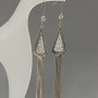 Ohrringe Pinsel 73 × 11 mm, silberfarbenes Metall