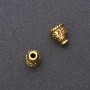 Endkappe für Perlen 9×7×4 mm, Innen Ø 2,5–4 mm, Verpackung 20 g (24+ Stück), Farbe Antikgold