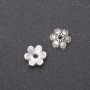 Endkappe in Hutform für Perlen, 9 mm, InnenØ 1,8 mm, Verpackung 20 g (ca. 48 Stück). Farbe: silberfarbenes Metall