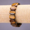 Tigerauge-Armband, Glieder 17×12 mm, Länge 18 cm, elastisches Band