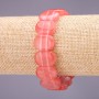 Armband Wassermelonen-Turmalin, Glieder ca. 18×14 mm, Länge ca. 18 cm, auf elastischem Band