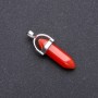 Anhänger Katzenauge rot sechseckig 8×35×41 mm