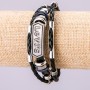 Armband „Levi’s“, Länge 21 cm, Dicke 15 mm, schwarzes Öko-Leder