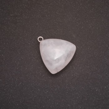Anhänger aus weißem Quarz 27×24 mm (±)