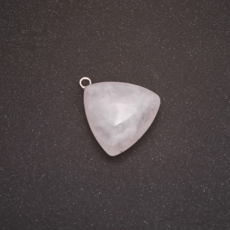 Anhänger aus weißem Quarz 27×24 mm (±)