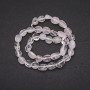 Perlen auf Schnur aus natürlichem Bergkristall – facettiert, Durchmesser ca. 8×11 mm, Länge 38 cm
