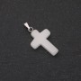 Anhänger Kreuz aus Onyx mit türkisfarbener Ausstrahlung 18×27 mm+