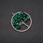 Anhänger 'Baum des Glücks' Malachit, Durchmesser 30 mm