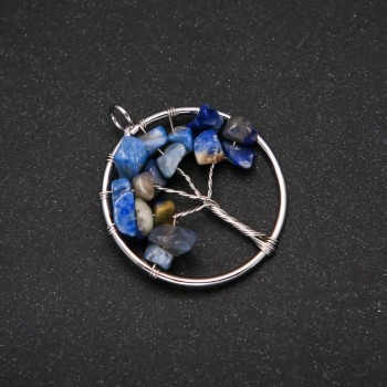 Anhänger „Baum des Glücks“ Sodalit, Ø 30 mm