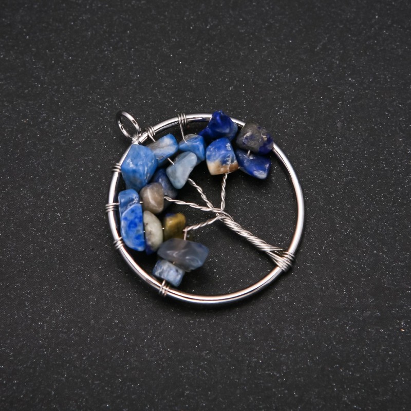 Anhänger „Baum des Glücks“ Sodalit, Ø 30 mm