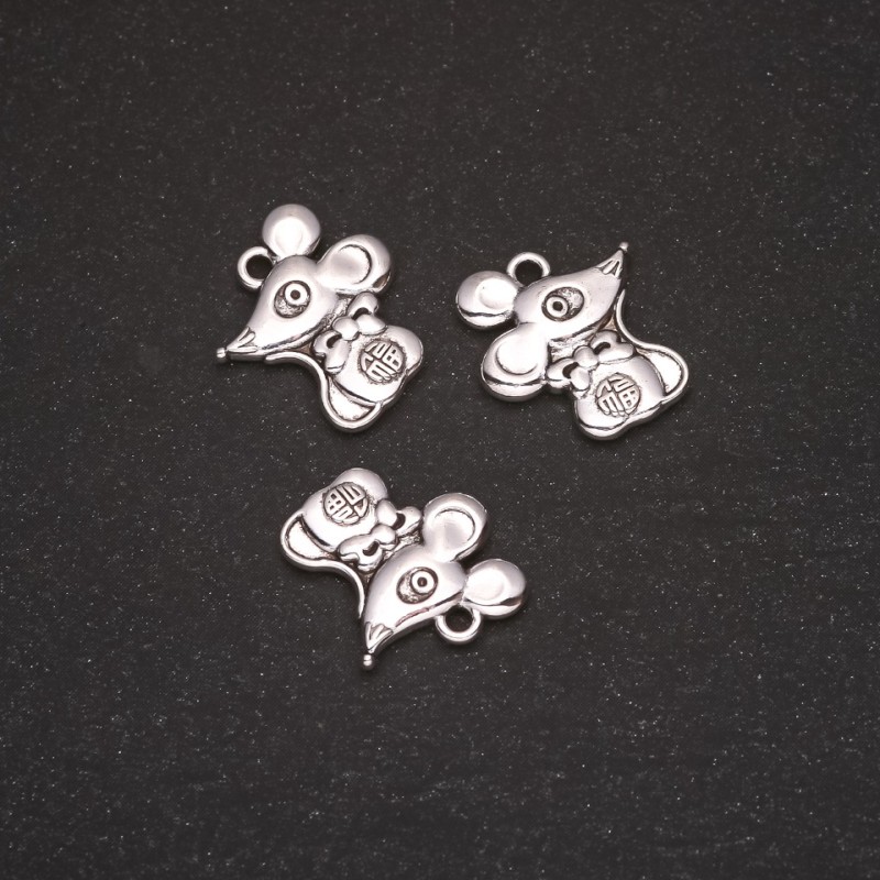 Schmuckzubehör Anhänger 'Misha', Durchmesser 15×13 mm, Lochdurchmesser ca. 1,5 mm, Verpackung 20 g ± 14 Stück