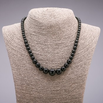 Achat-Halskette (künstlich), Kugeln 6–14 mm, Länge 45 cm