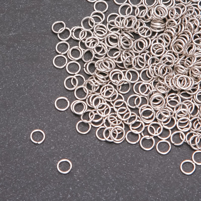 Verbindungsring – Durchmesser 5 mm, graues Metall, Verpackungseinheit 20 g