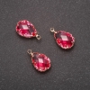 Anhänger „Tropfen“ Rosa in goldfarbener Fassung 10×17 mm