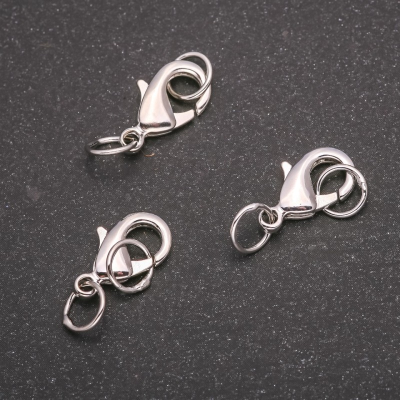 Karabiner-Verschluss 8×15 mm silberfarbenes Metall