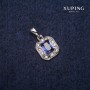 Anhänger Xuping 11×14×20 mm Rhodium-beschichtet