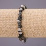 Elastisches Armband aus Haarquarz-Splittern, Durchmesser ca. 7 mm, Länge ca. 18 cm