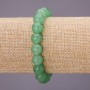 Elastisches Armband aus Nephrit, glatte Kugeln, Durchmesser ca. 10 mm, Länge ca. 18 cm